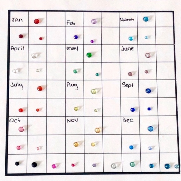 LC-#6 (4X)  Birthstone floating locket charms - Picture 12 of 14